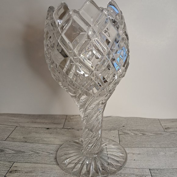 Gorgeous EAPG O'Hara Glass #750  Diamond Bar Bouquet Holder Vase - Picture 8 of 8